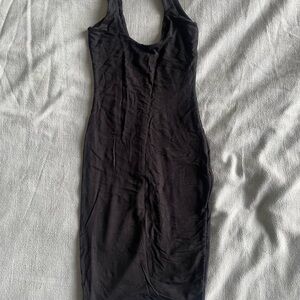 Oh Polly Black Tank Dress with Scoop Neck